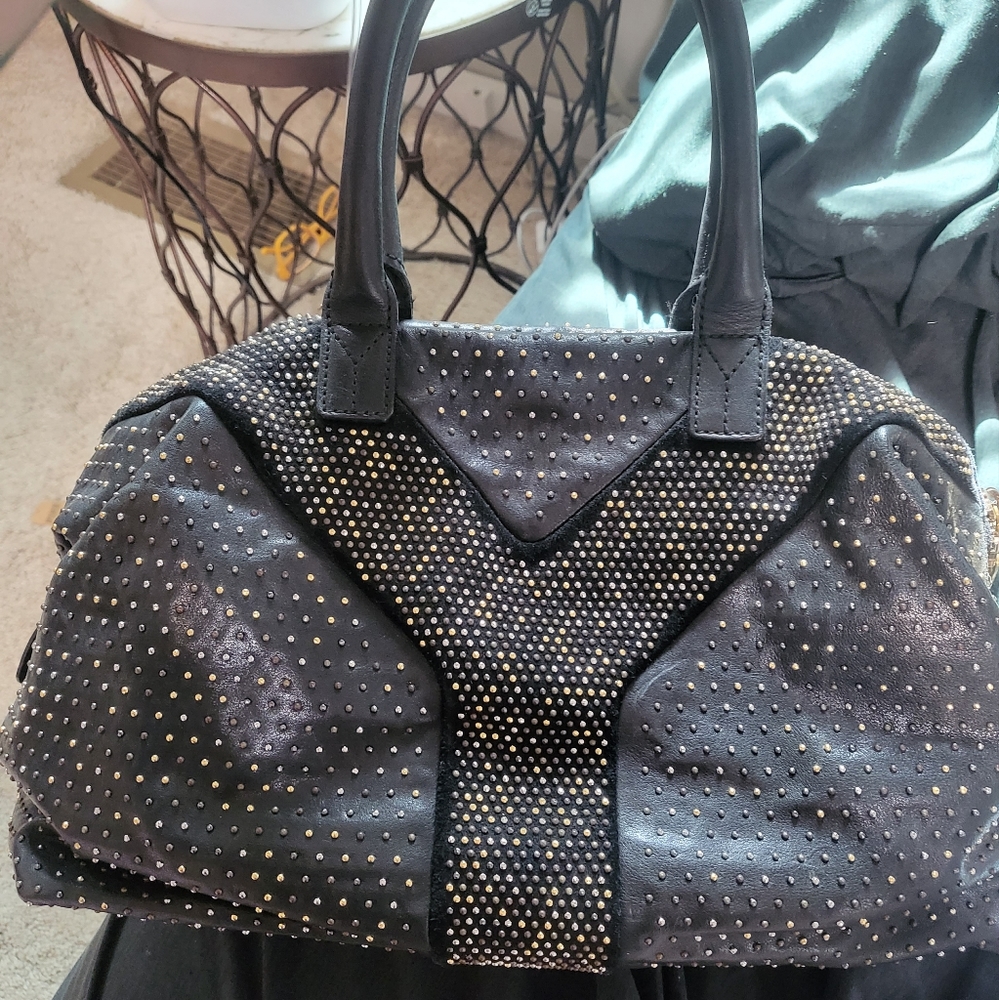 Yves saint laurent rock stud easy y bag in small.